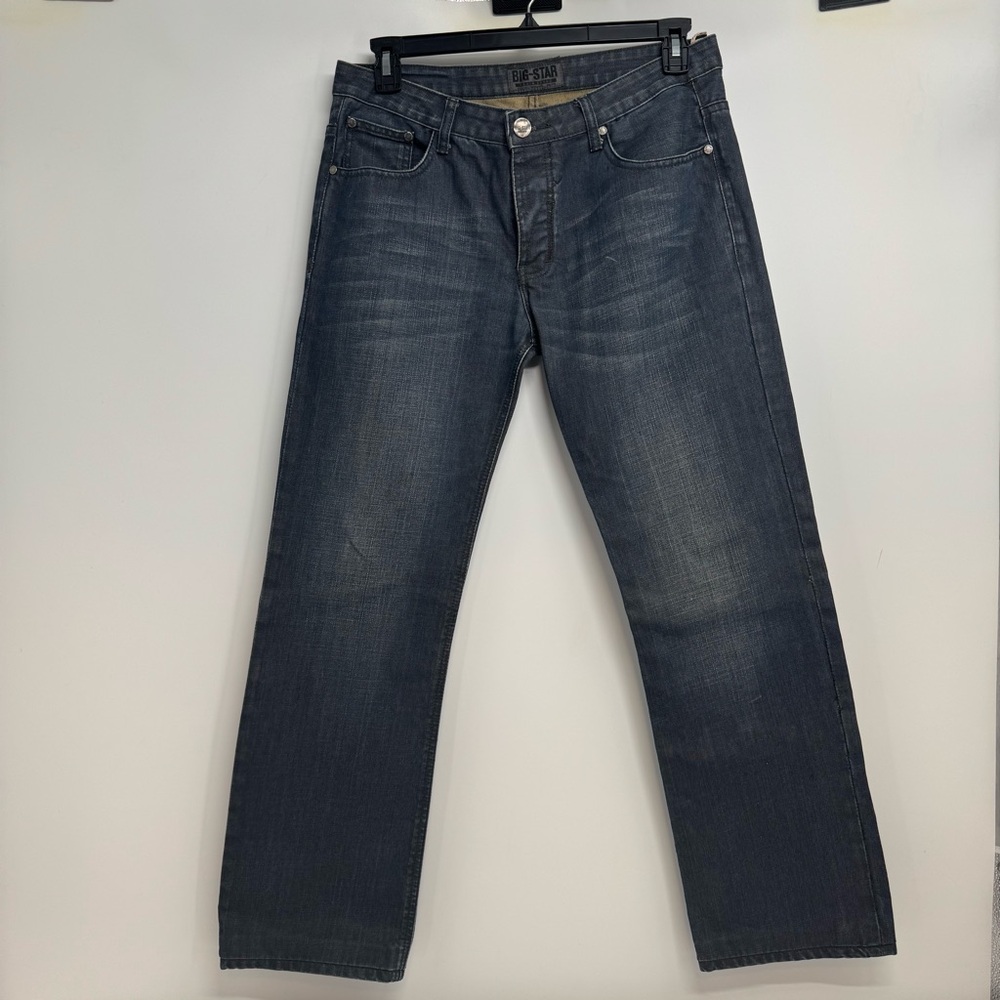 Big Star Straight Fit Men's Jean Size 34x31 Blue Fly Button